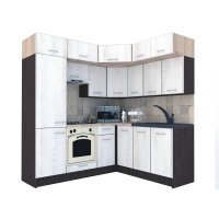 Bucatarie de Colt BIG GENA NEW ST. 180-210, Wenge / Decor K010